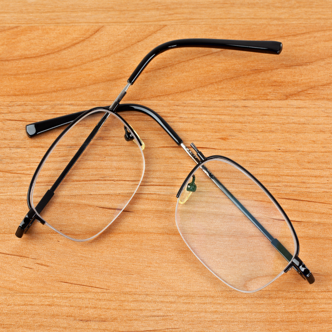 Broken pair of glasses ready to be recycled